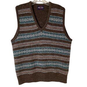 Vintage Pine‎ State V-Neck Wool Blend Sweater Vest - Women's Size Large